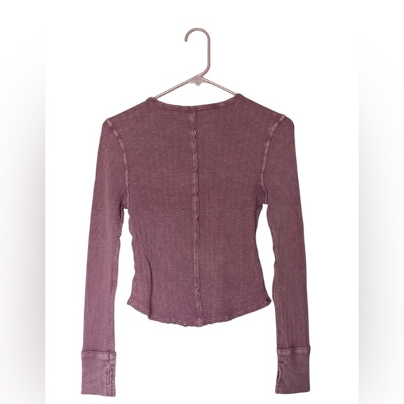 Altar’d State Ribbed Long Sleeve Thermal Top Mauve Size L - Picture 6 of 7